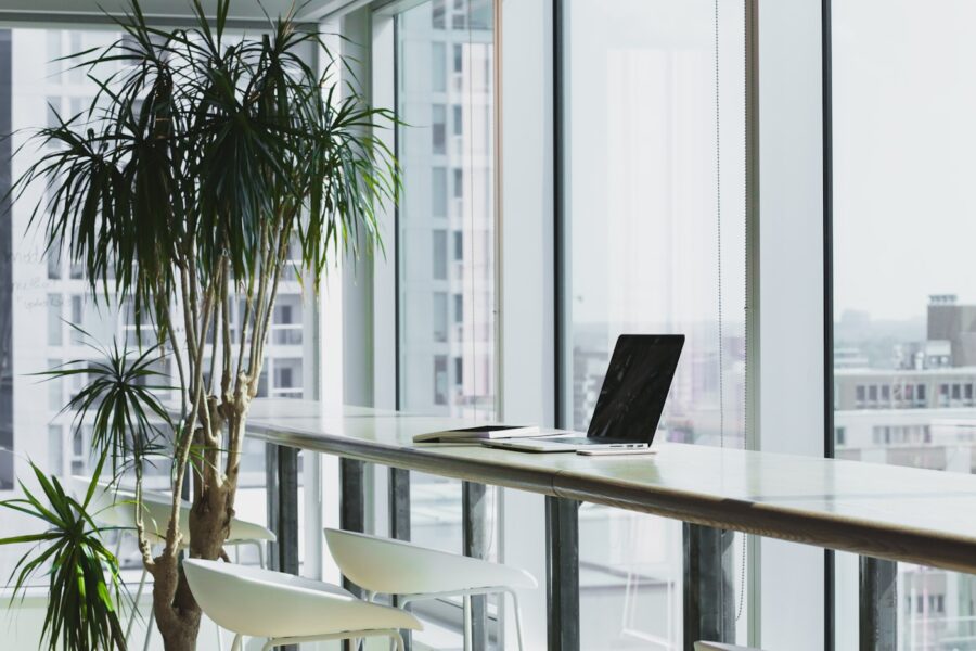 Commercial remodeling office desk area Commercial Remodeling office interior upgrade